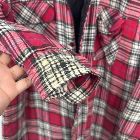 Ozark Trail Red Plaid Shacket Size XL Fall Cozy Lumber Jack Look Oversized - Picture 4 of 7
